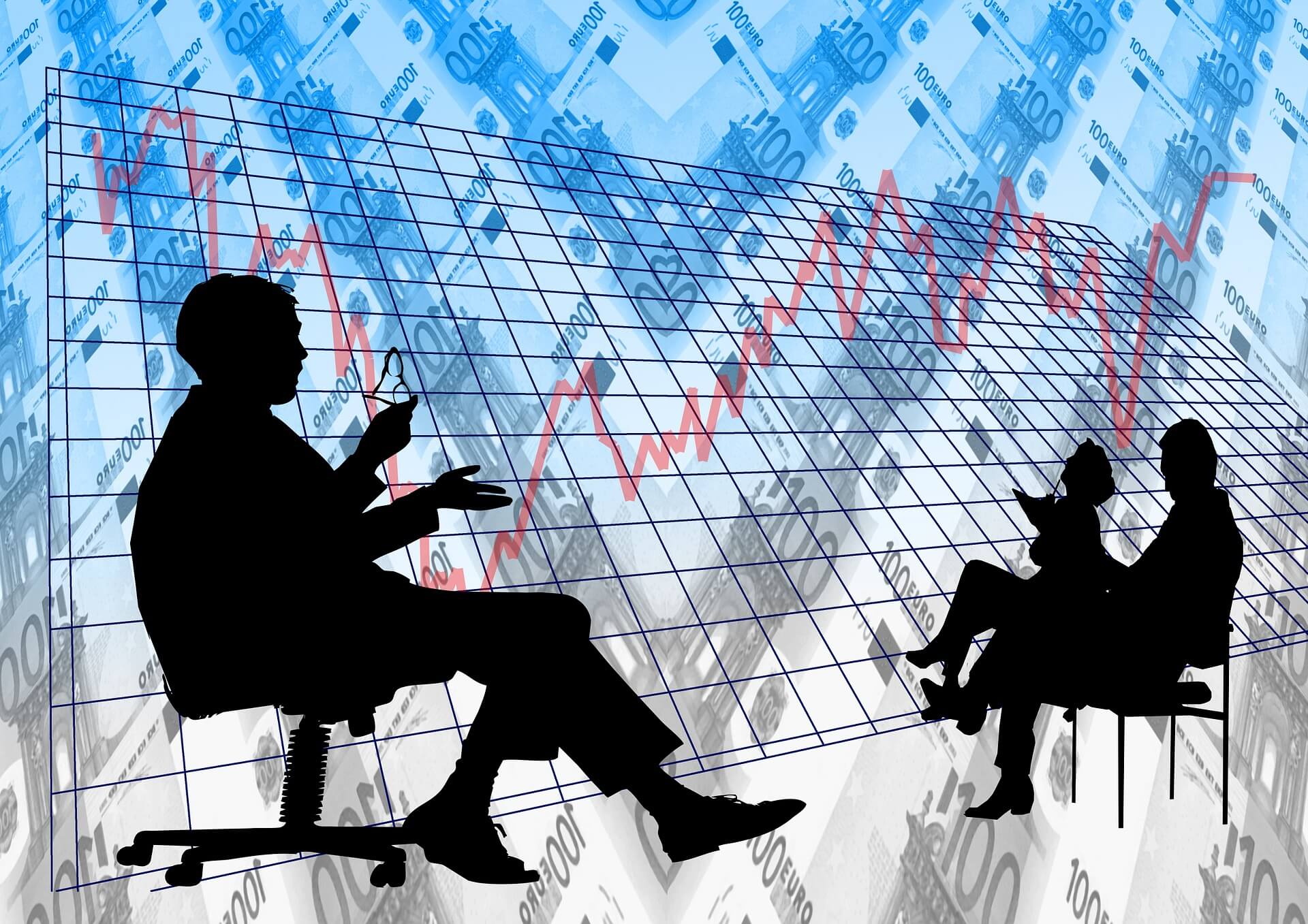 graph-red-lines-fluctuations-people-sitting-discussing 